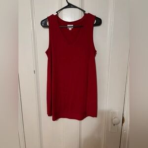 Sleeveless Red Women's Top
